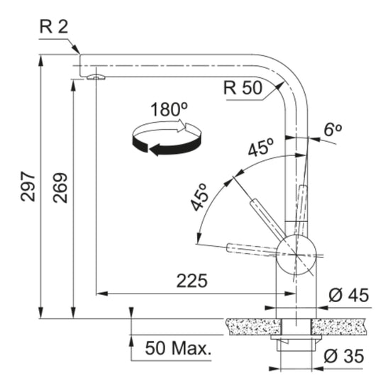 Franke Atlas Neo Stainless Steel Kitchen Tap
