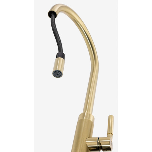 Franke Tessuto Pull-Down Nozzle Tap-Brushed Gold | The Tap Specialist