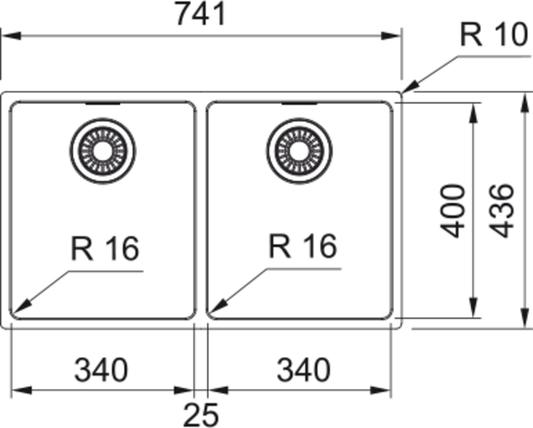 Franke Maris MRX 220/120-34-34 Inset Kitchen Sink | The Tap Specialist