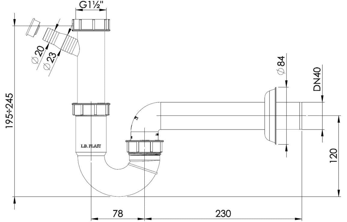 Abode Single Bowl Pipework Kit - White - The Tap Specialist