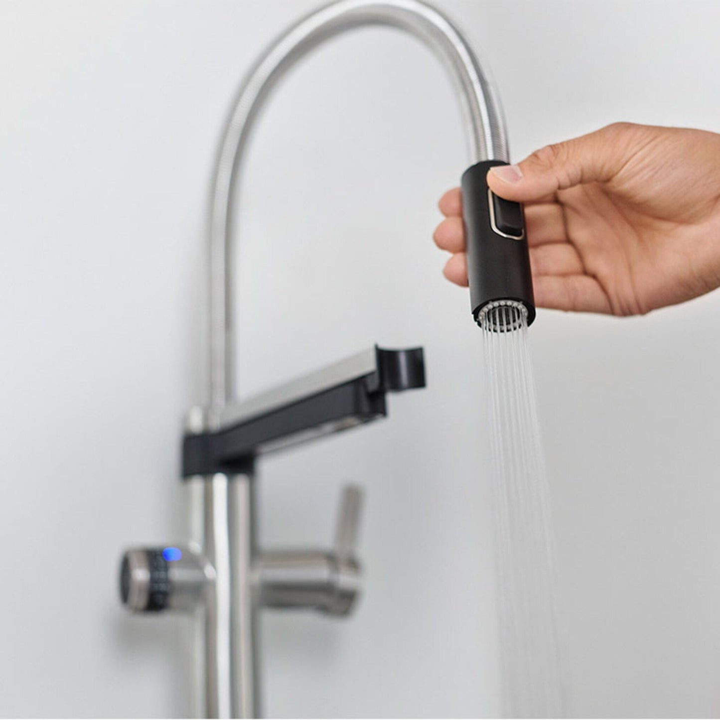 Blanco drink.filter EVOL - S Pro 3 - in - 1 Flexible Hose PVD Steel Kitchen Tap - 526311 - The Tap Specialist