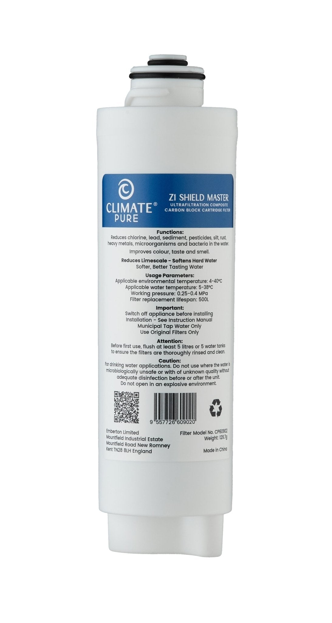 Climate Pure Z1 Shield Master 1L Filter - The Tap Specialist