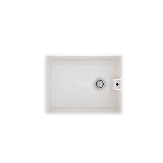 Ellsi 1 Bowl White Belfast Comite Kitchen Sink with Waste and Overflow - The Tap Specialist