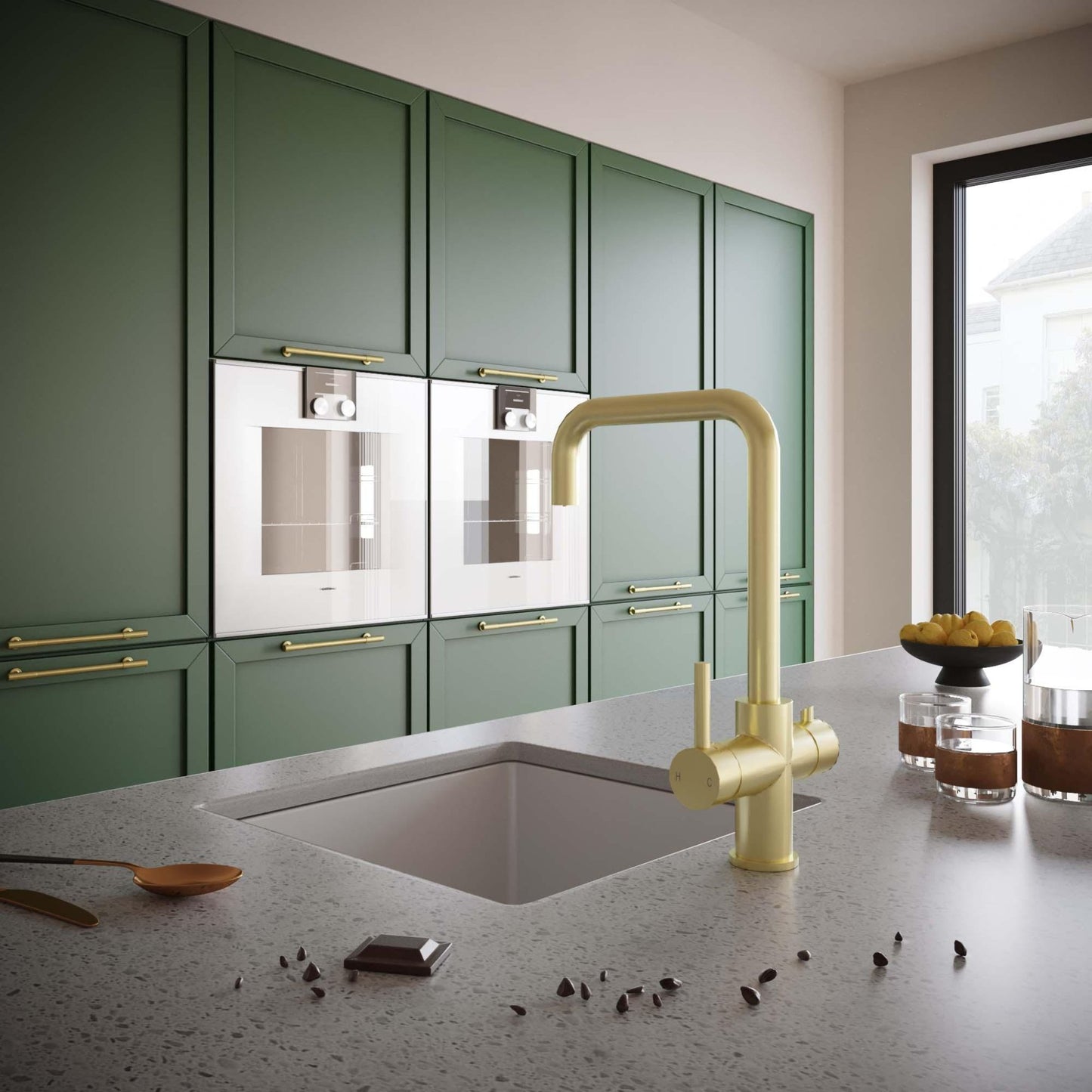 Ellsi 3 - in - 1 Instant Hot Water Tap Standard - The Tap Specialist GOLD
