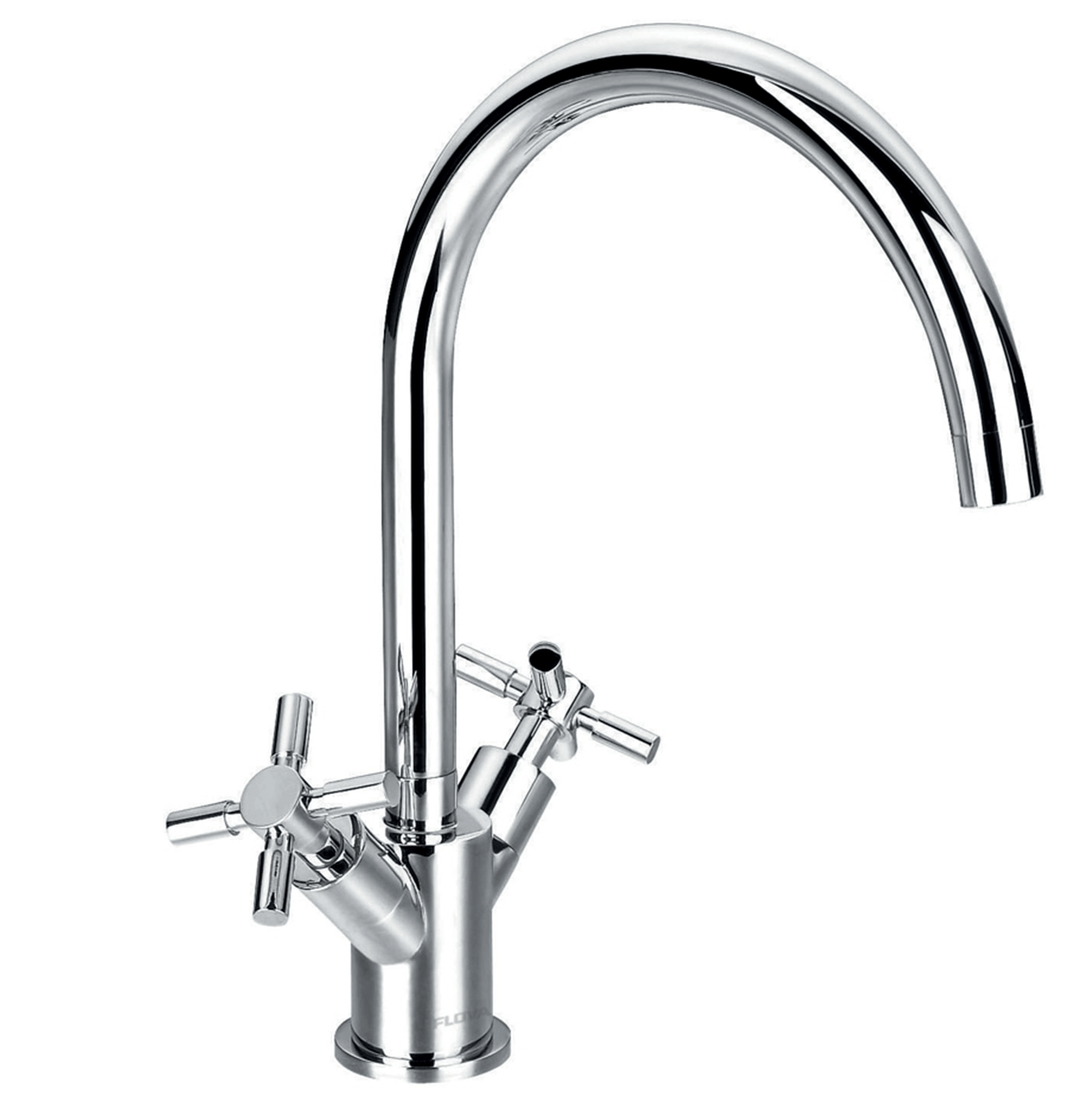 Flova XL Dual Crosshead Handle Monobloc Kitchen Mixer - The Tap Specialist