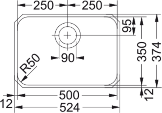 Franke LARGO Undermount LAX 110 50 Stainless Steel Sink 122.0181.453 - The Tap Specialist