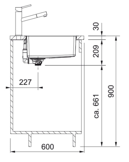 Franke Maris MRX 210 - 45 1B Inset/Undermount Sink 127.0553.961 - The Tap Specialist
