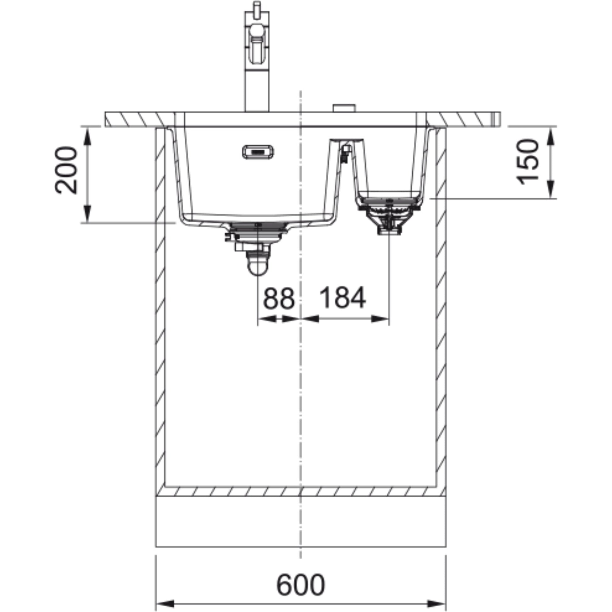 Franke Maris Undermount MRG 160 - 34 - 15 Matt Black 125.0688.523 - The Tap Specialist
