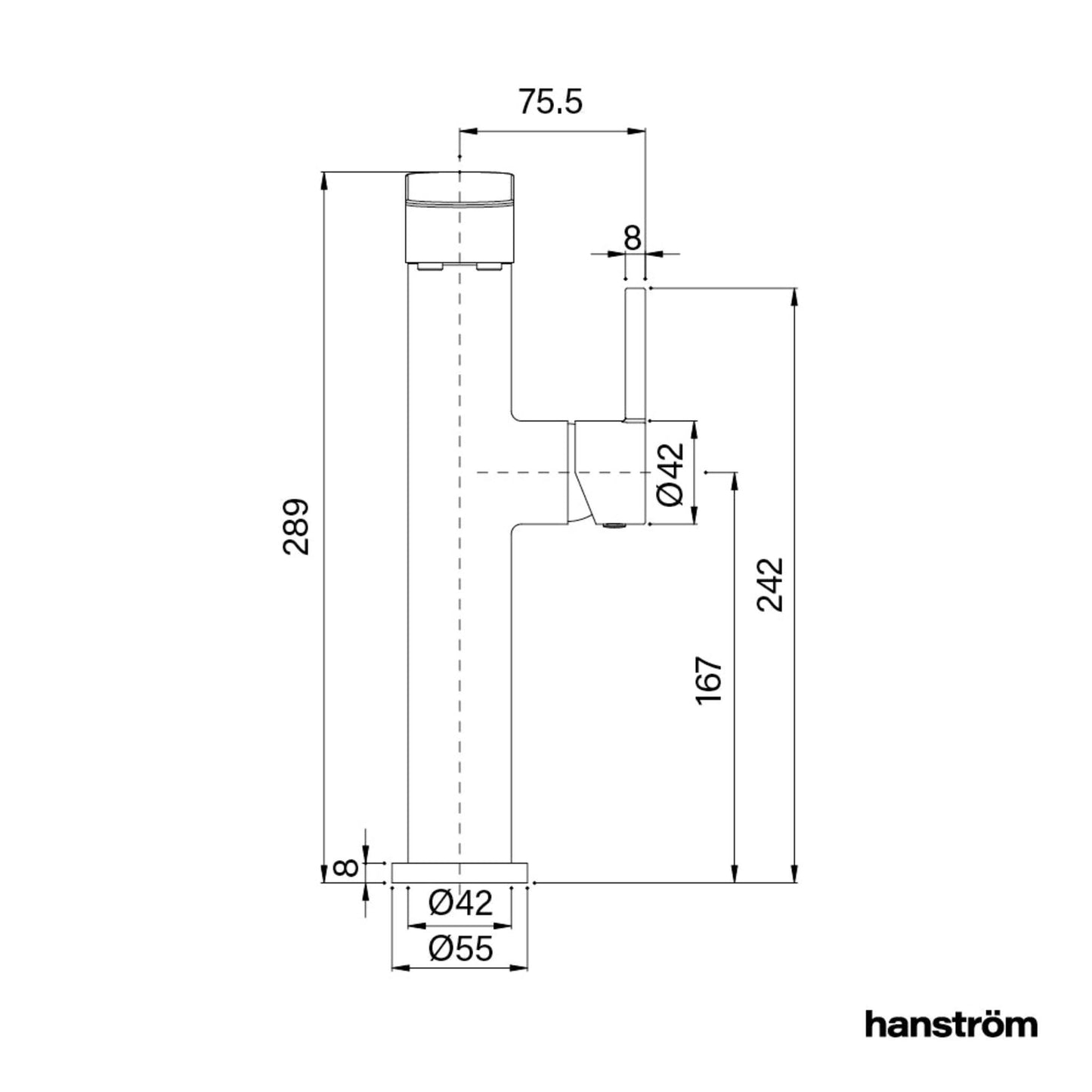 Hanstrom 5 in 1 Instant Boiling Water Digital Tap - The Tap Specialist