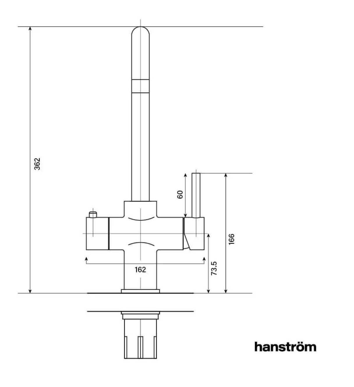 Hanstrom Lunen Brushed Brass - The Tap Specialist