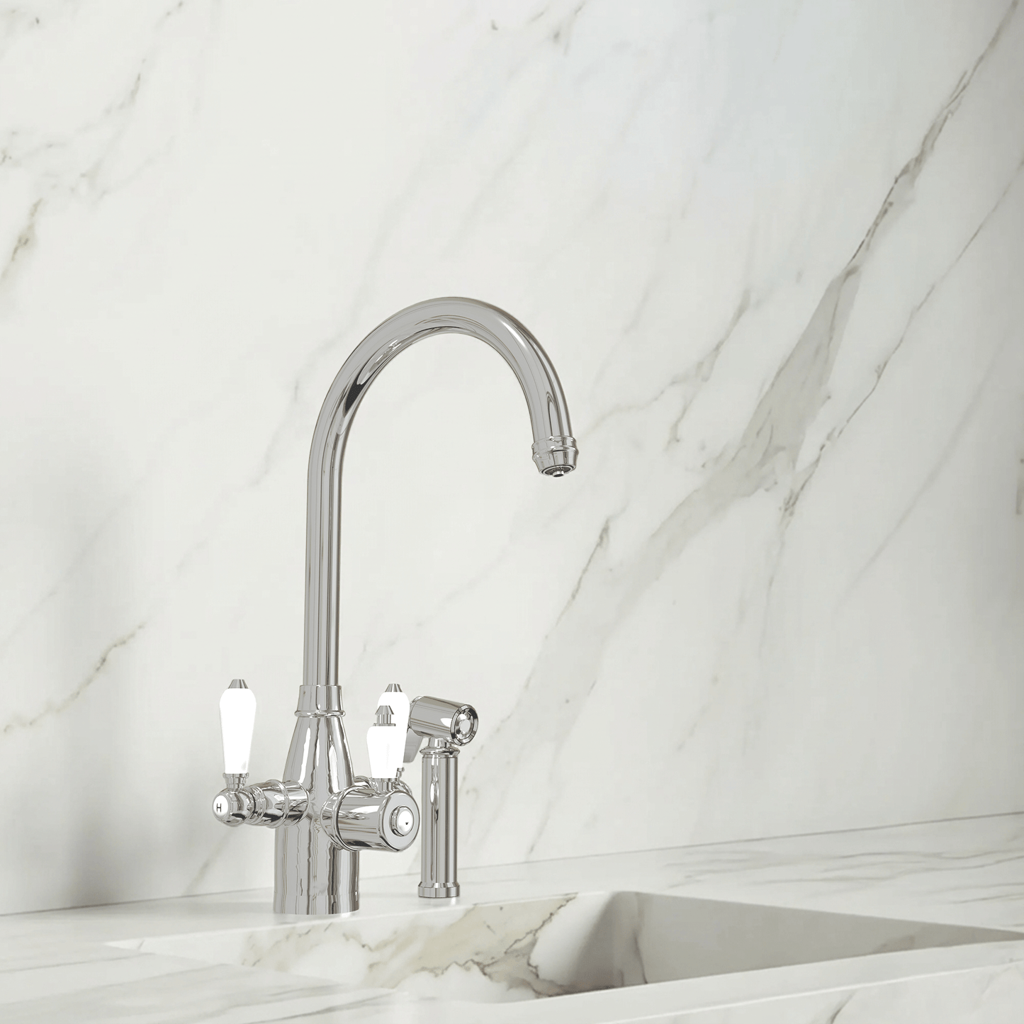 Hanström Tate 3 - in - 1 + Spray Instant Boiling Water Tap - The Tap Specialist