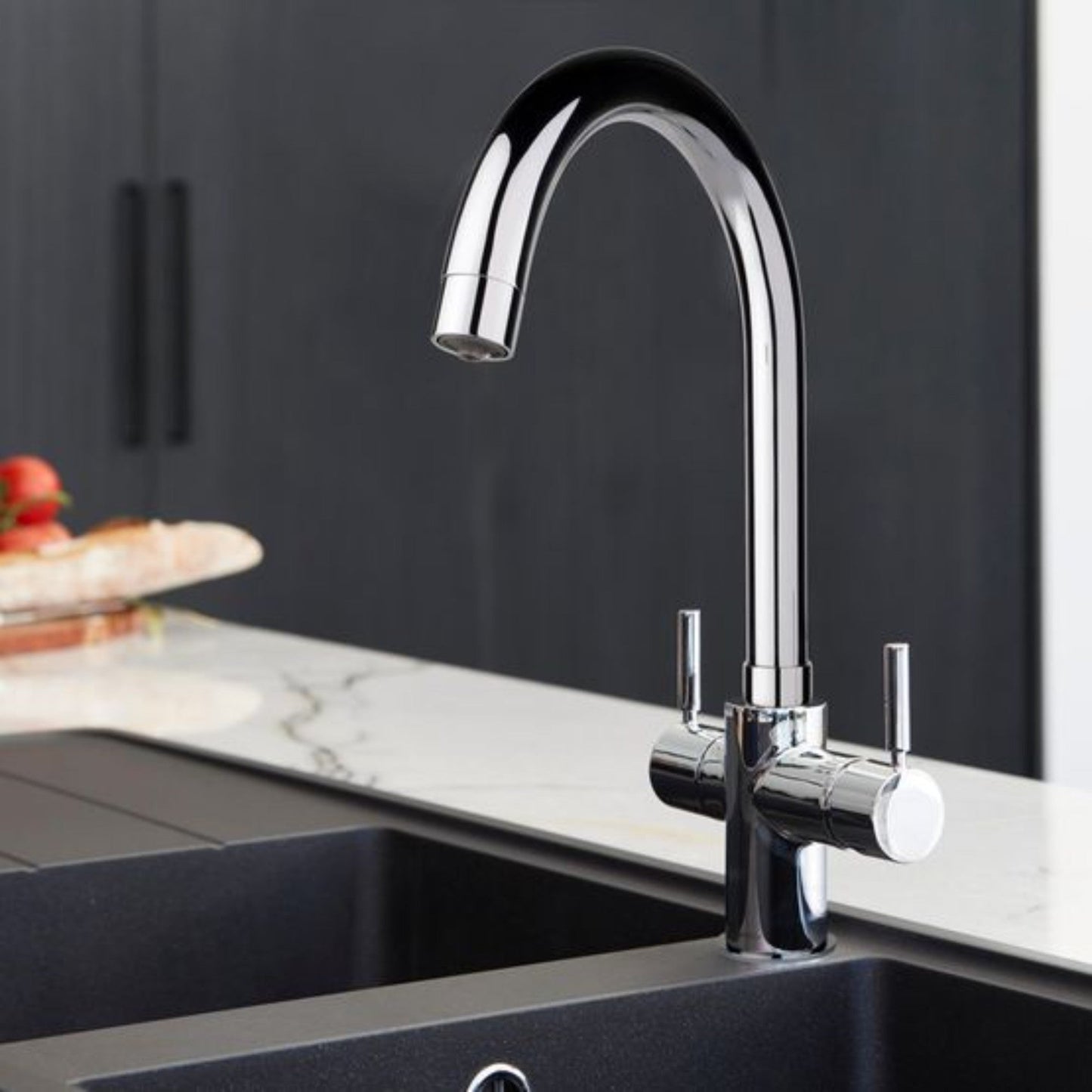 InSinkErator 3N1 J Shape Steaming Hot Tap with NeoTank And Filter Kit - The Tap Specialist