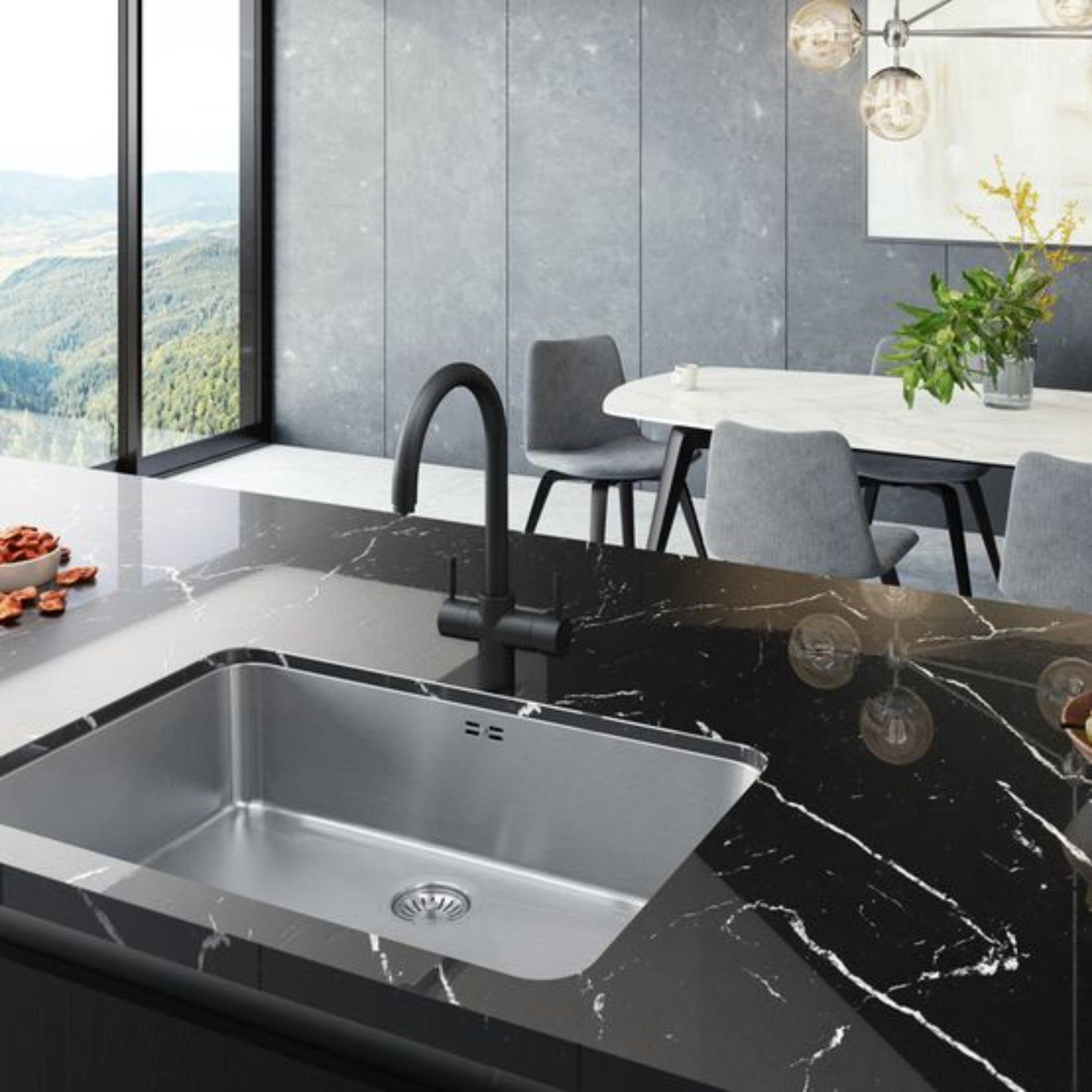 InSinkErator 3N1 J Shape Steaming Hot Tap with NeoTank And Filter Kit - The Tap Specialist