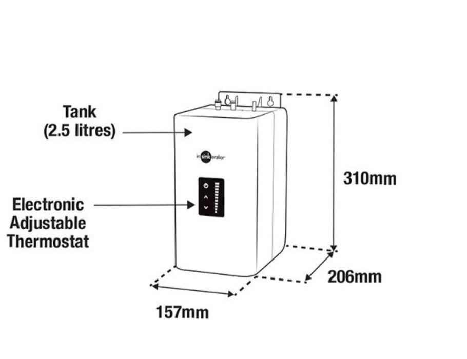 Insinkerator HC3300 Steaming Hot & Cold Water Tap with Neotank and filter install kit - The Tap Specialist