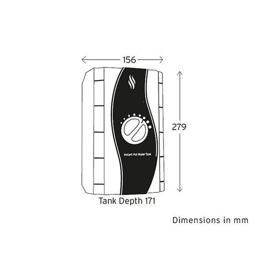InSinkErator Standard Edition Tank Dimensions Details