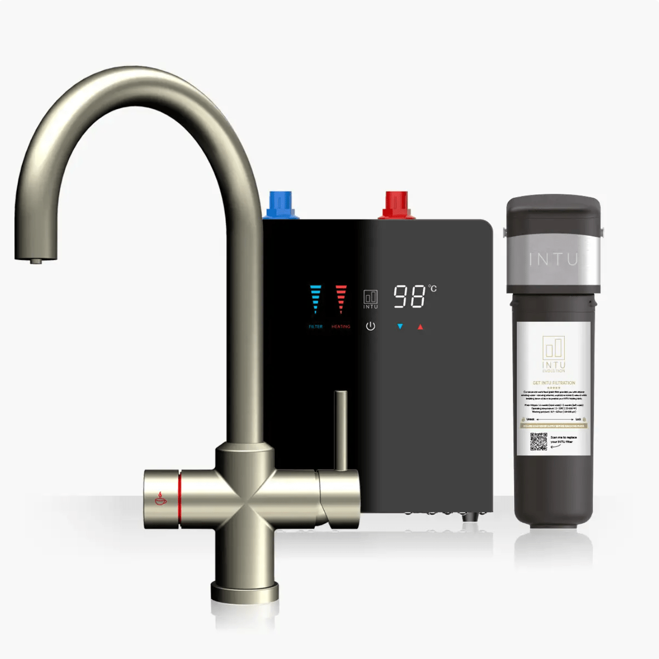 Intu Digital 4OUR Chrome & Nexus 4 - 1 Swan Instant Boiling Water Tap - The Tap Specialist