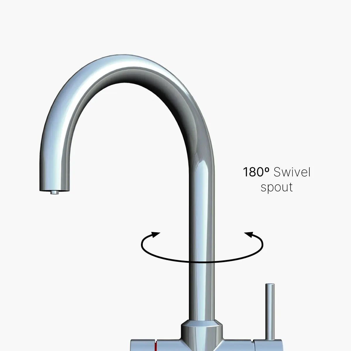 Intu Digital 4OUR Chrome & Nexus 4 - 1 Swan Instant Boiling Water Tap - The Tap Specialist