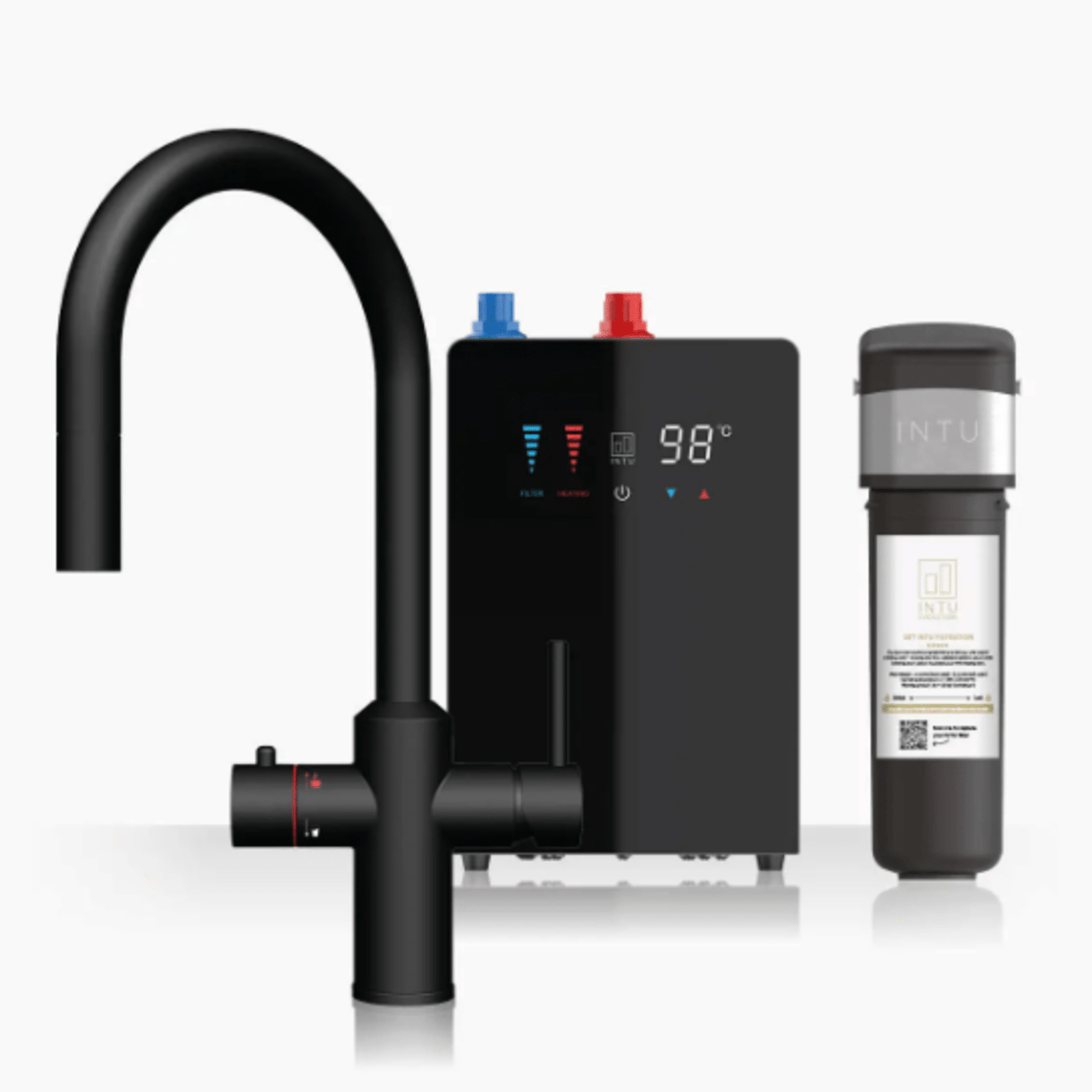 Intu Sovereign & Nexus 4 - 1 Pull Down Swan Instant Boiling Water Tap - The Tap Specialist