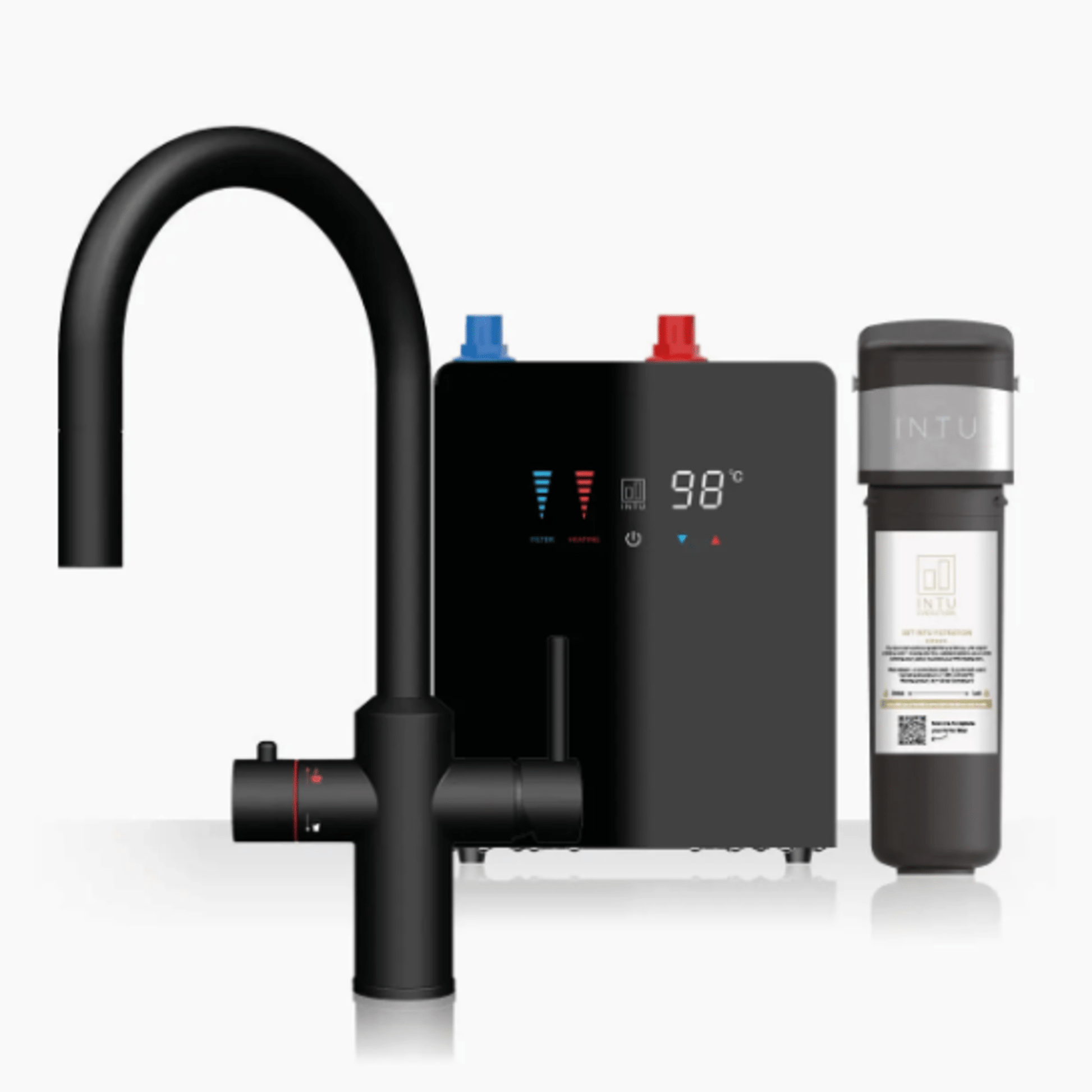 Intu Sovereign & Nexus 4 - 1 Pull Down Swan Instant Boiling Water Tap - The Tap Specialist