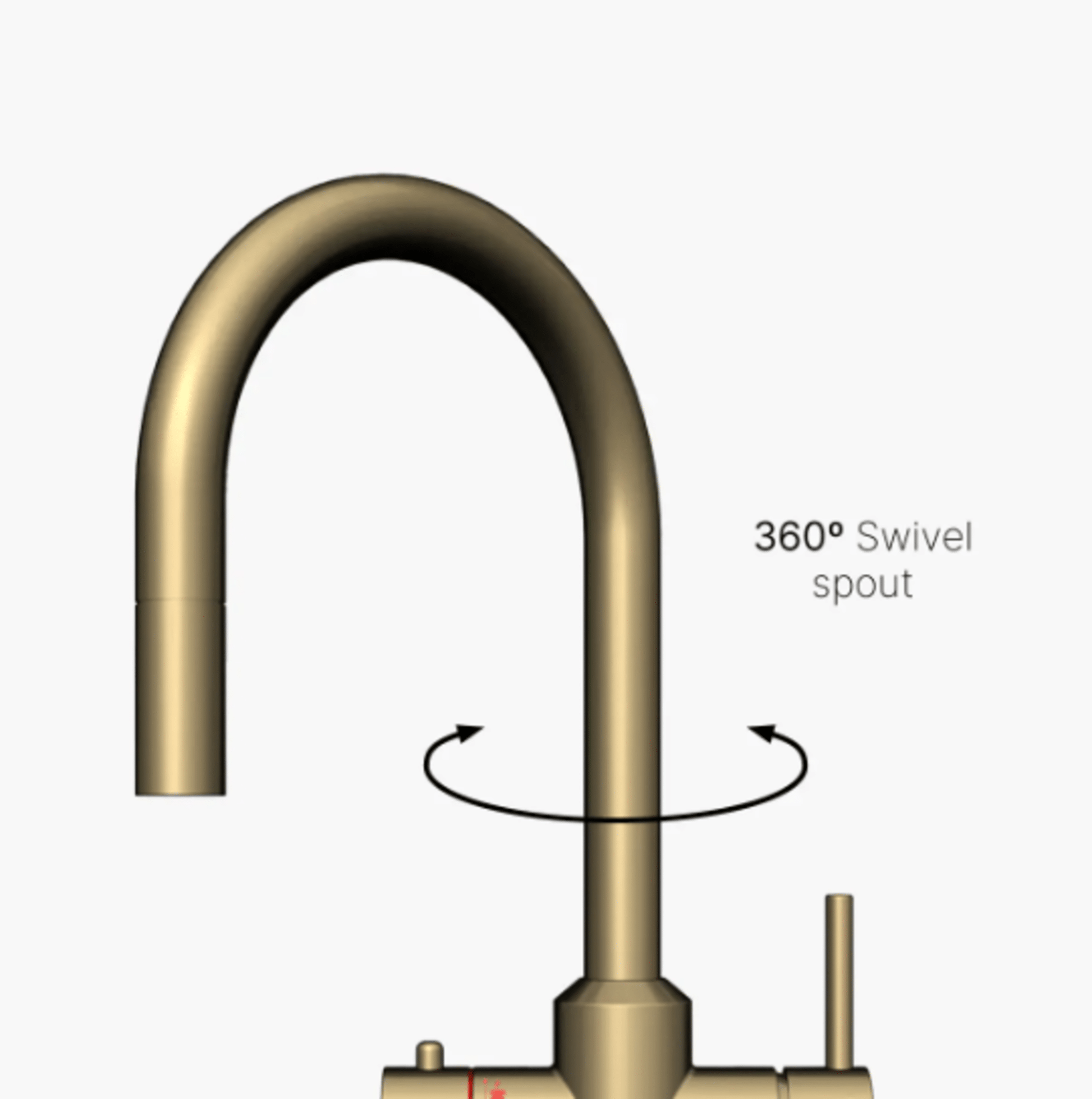 Intu Sovereign & Nexus 4 - 1 Pull Down Swan Instant Boiling Water Tap - The Tap Specialist