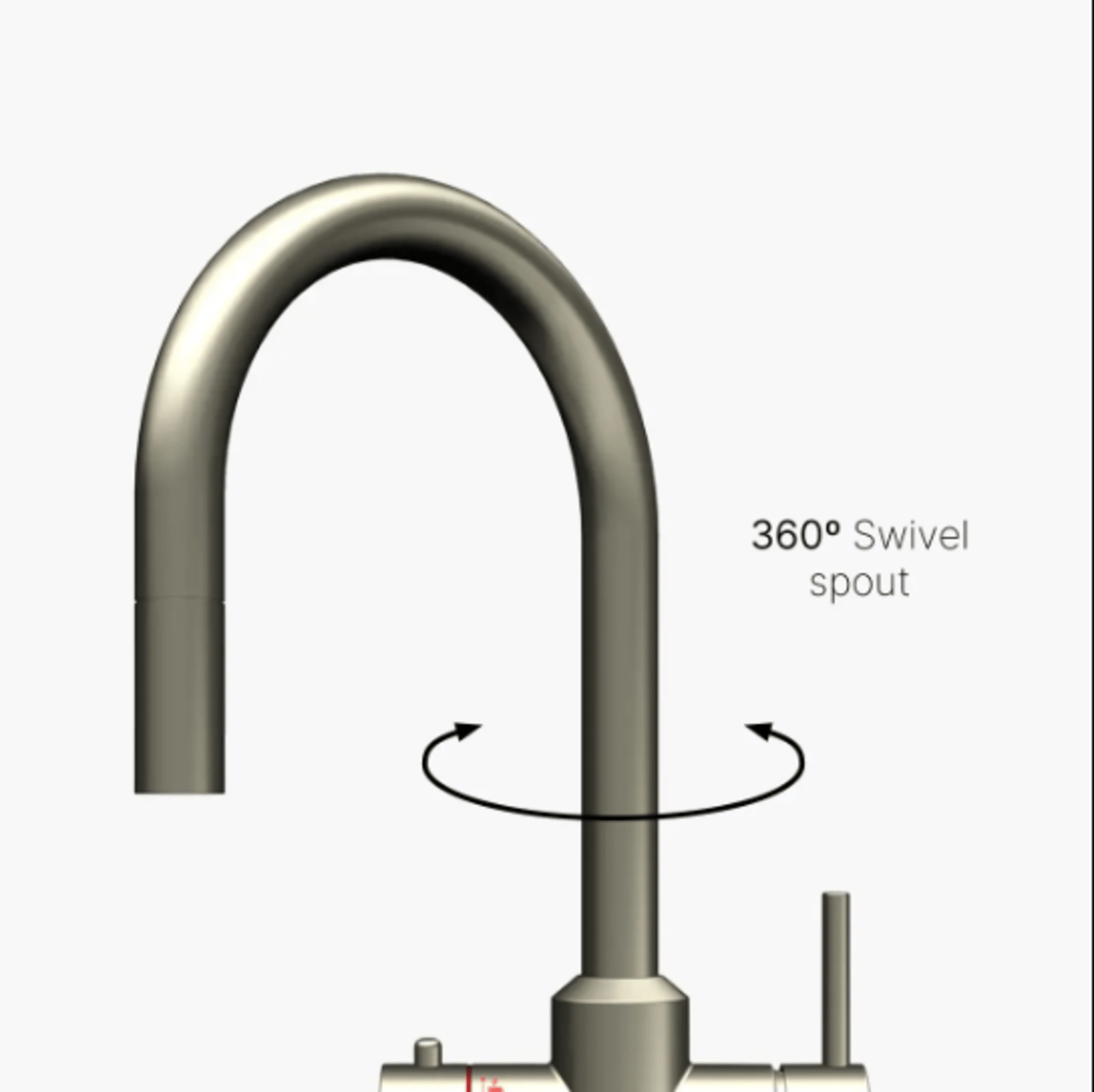 Intu Sovereign & Nexus 4 - 1 Pull Down Swan Instant Boiling Water Tap - The Tap Specialist