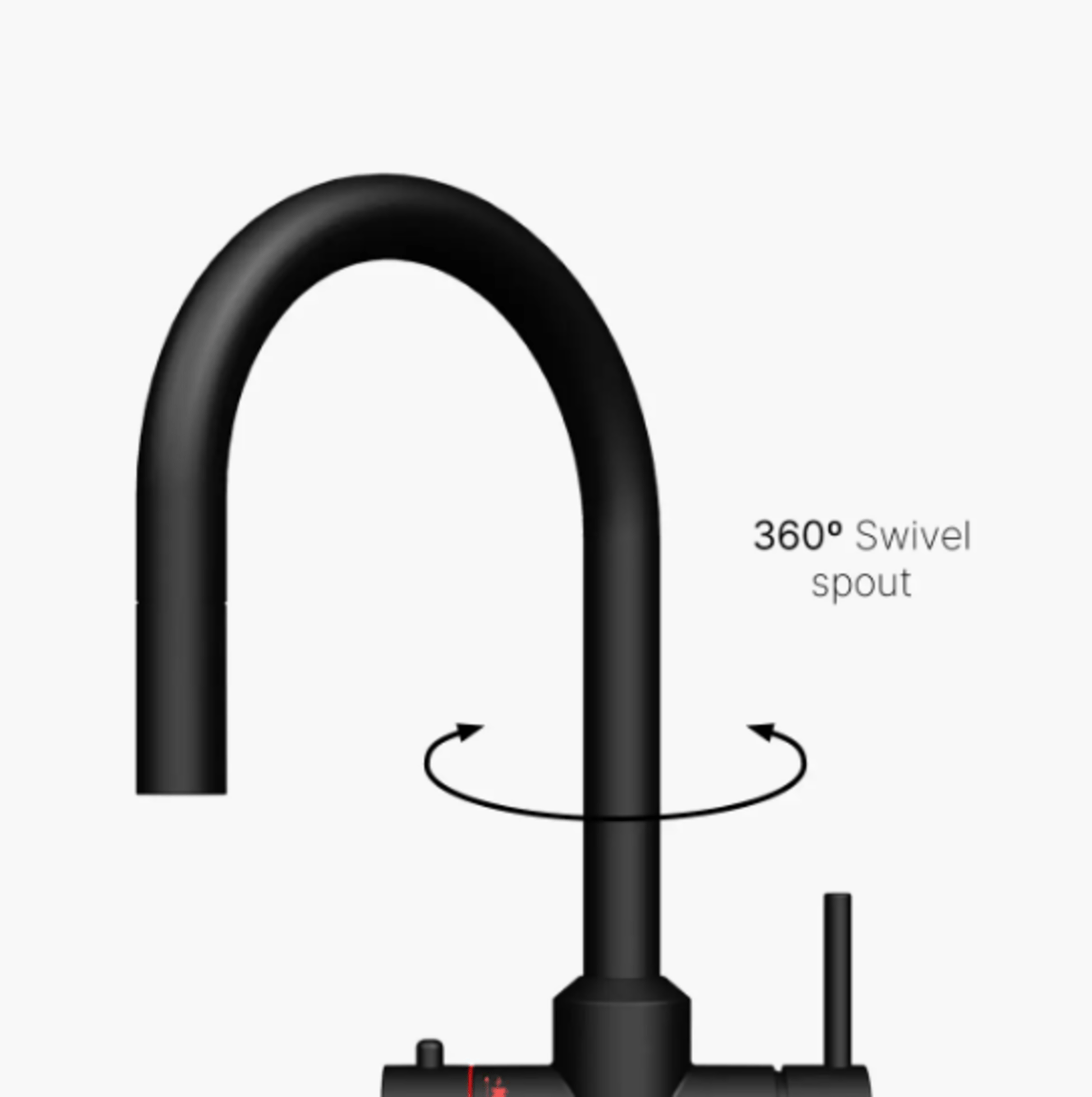 Intu Sovereign & Nexus 4 - 1 Pull Down Swan Instant Boiling Water Tap - The Tap Specialist