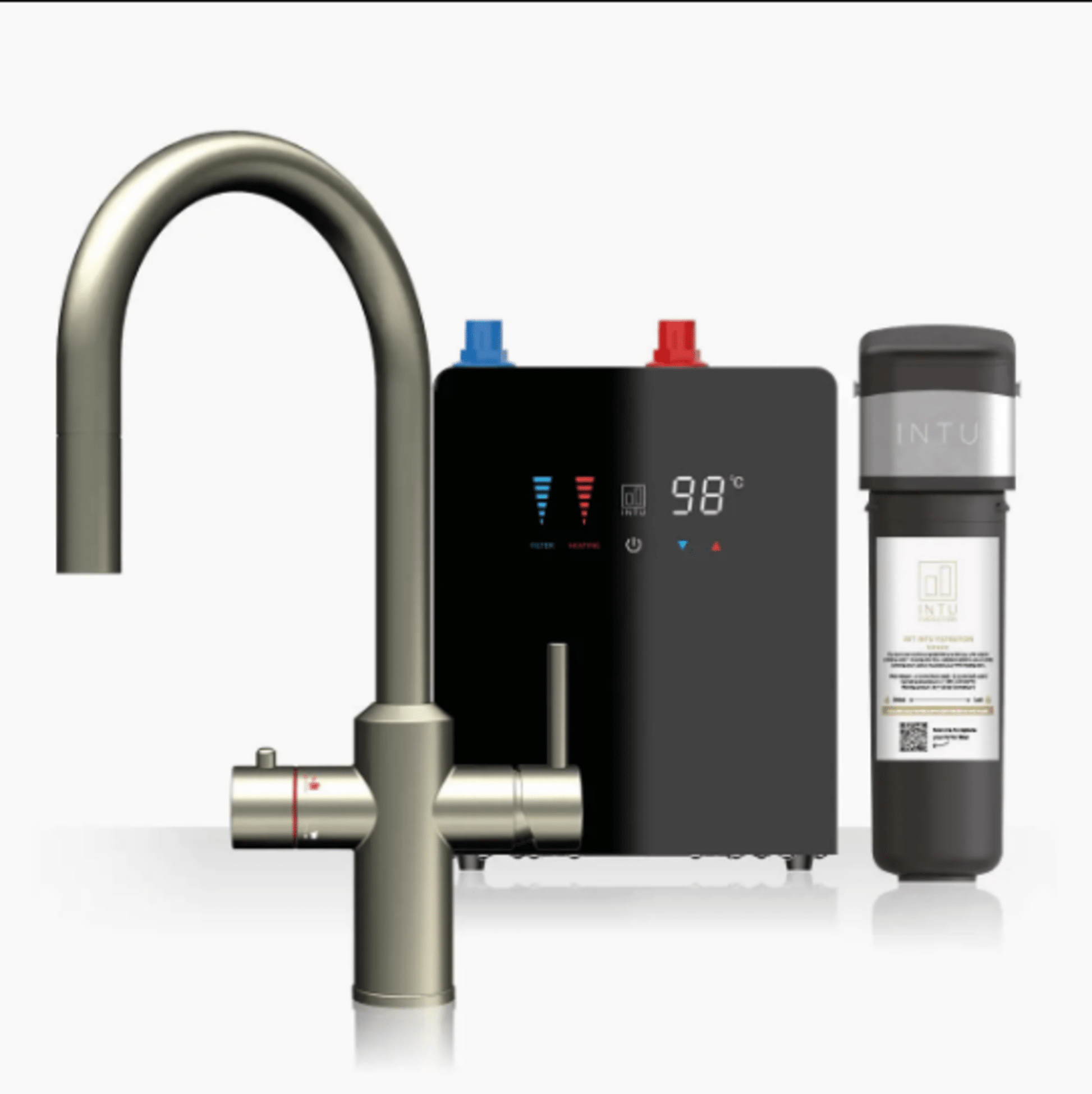 Intu Sovereign & Nexus 4 - 1 Pull Down Swan Instant Boiling Water Tap - The Tap Specialist