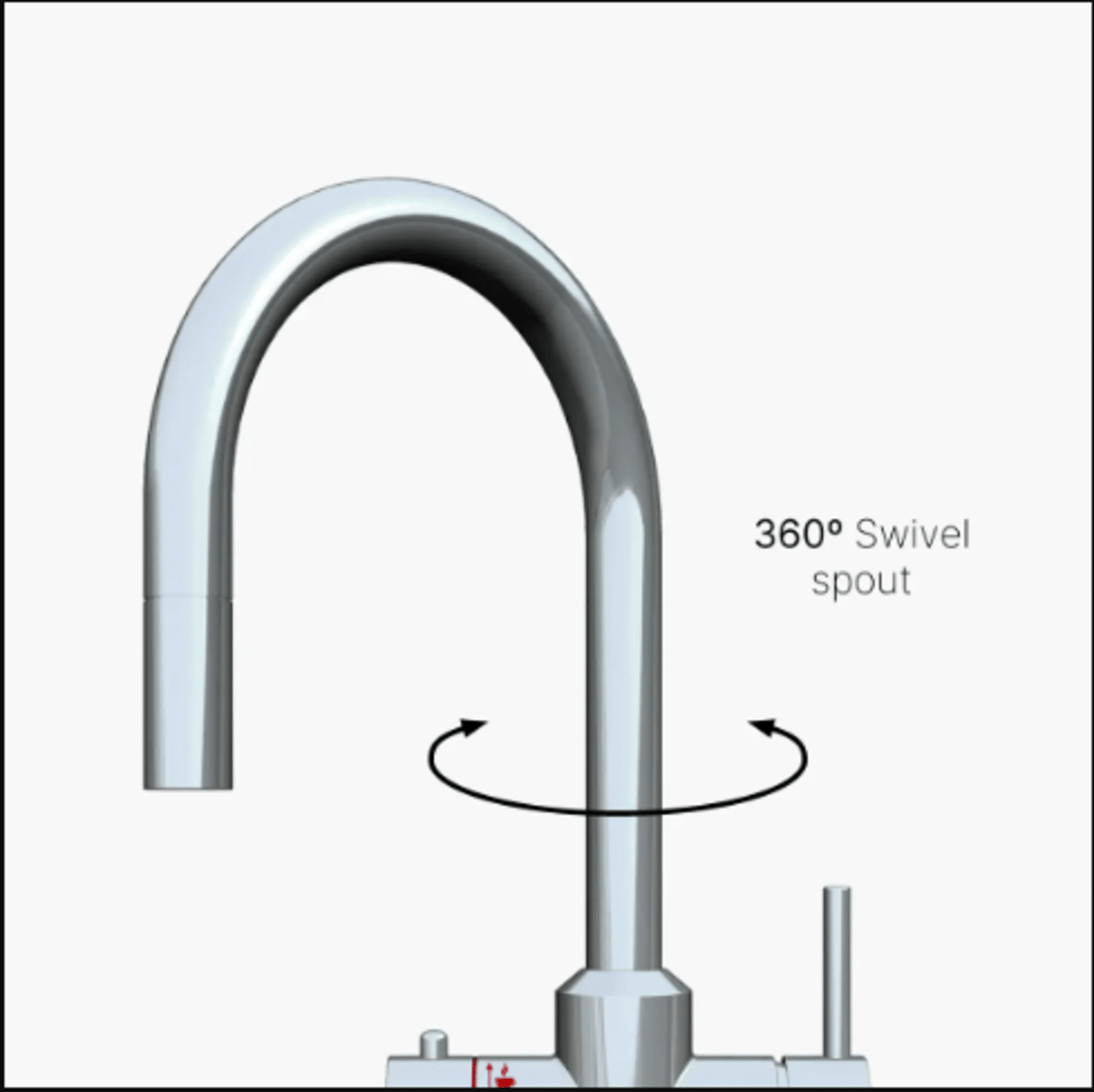 Intu Sovereign & Nexus 4 - 1 Pull Down Swan Instant Boiling Water Tap - The Tap Specialist