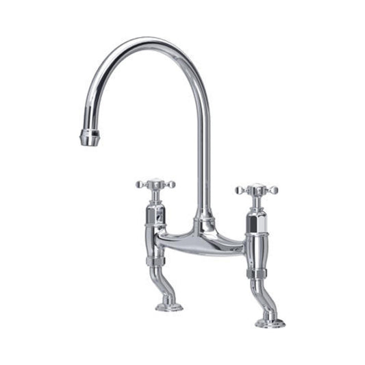 Perrin & Rowe Ionian Bridge Sink Mixer Crosstop - The Tap Specialist