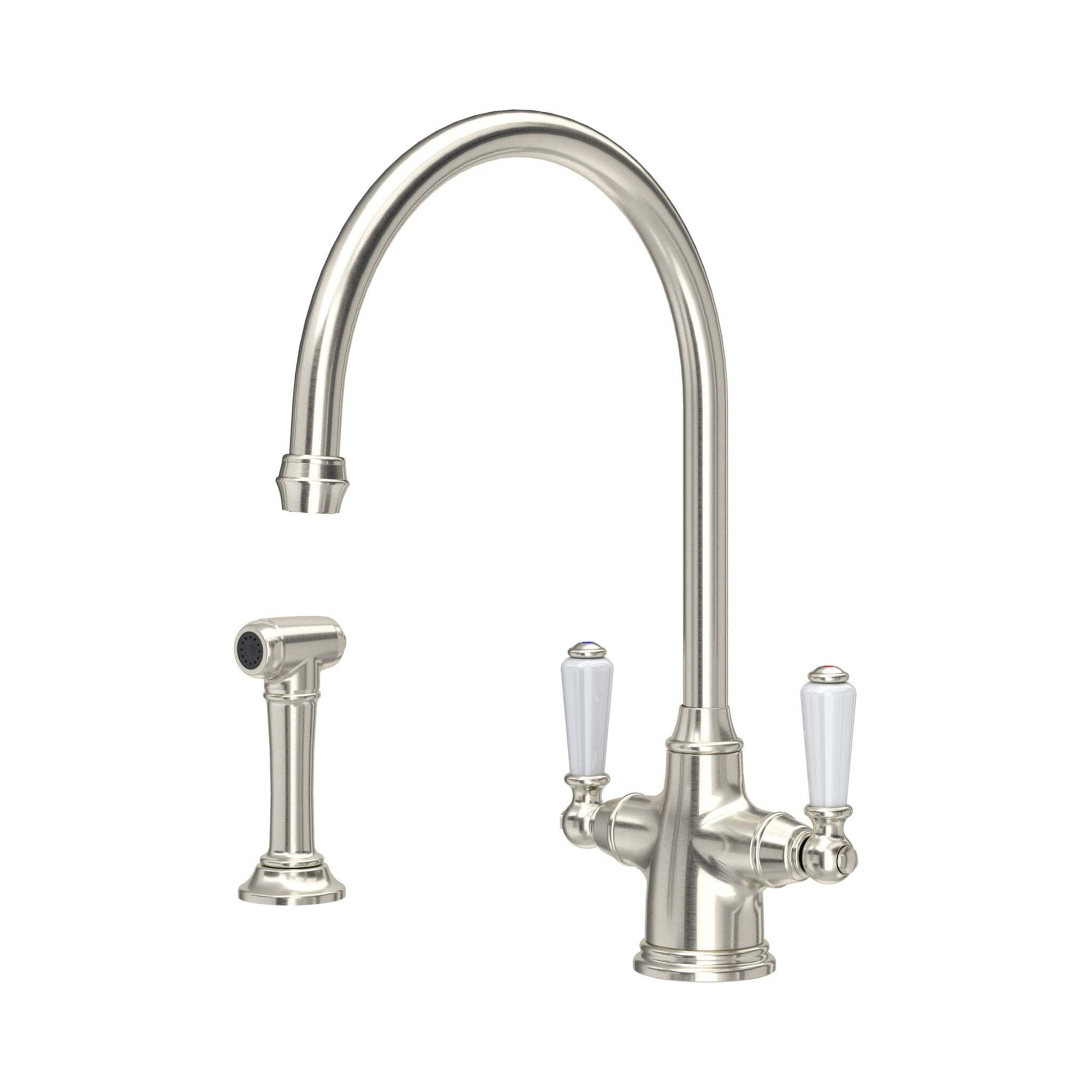 Perrin & Rowe Phoenician Monobloc Sink Mixer Tap with Rinse 4360 - The Tap Specialist