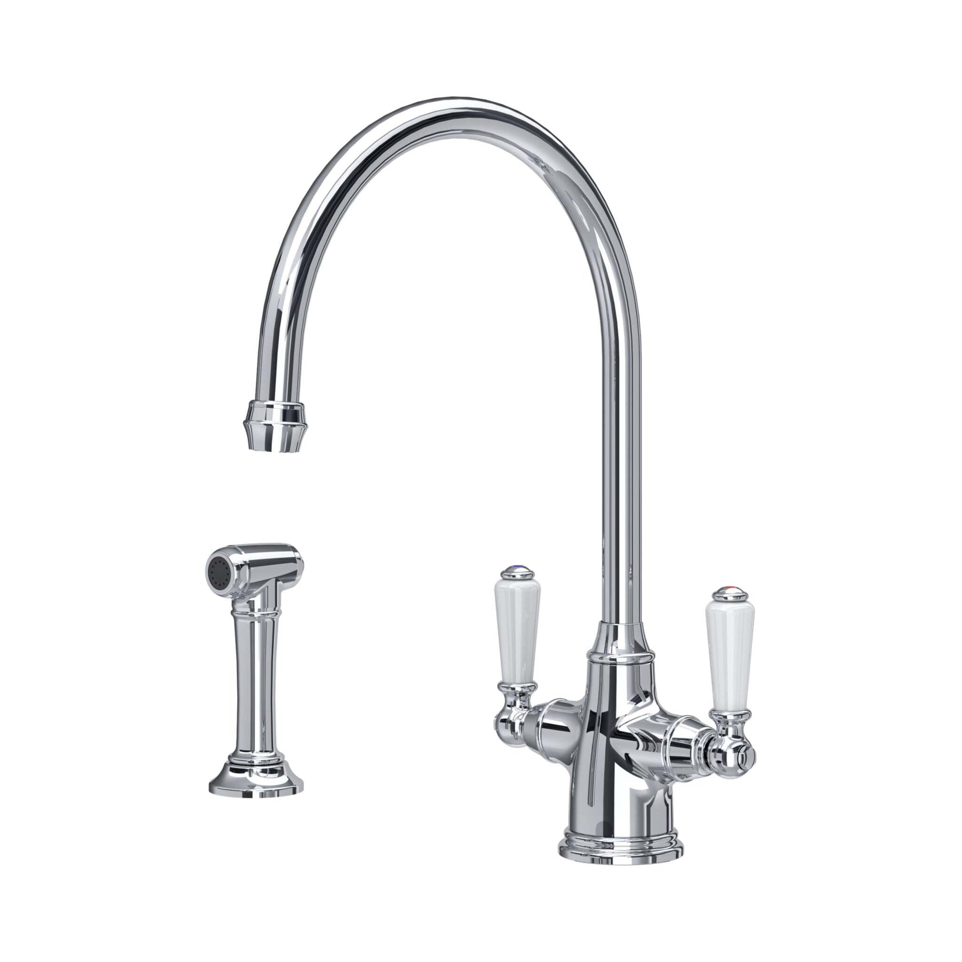 Perrin & Rowe Phoenician Monobloc Sink Mixer Tap with Rinse 4360 - The Tap Specialist