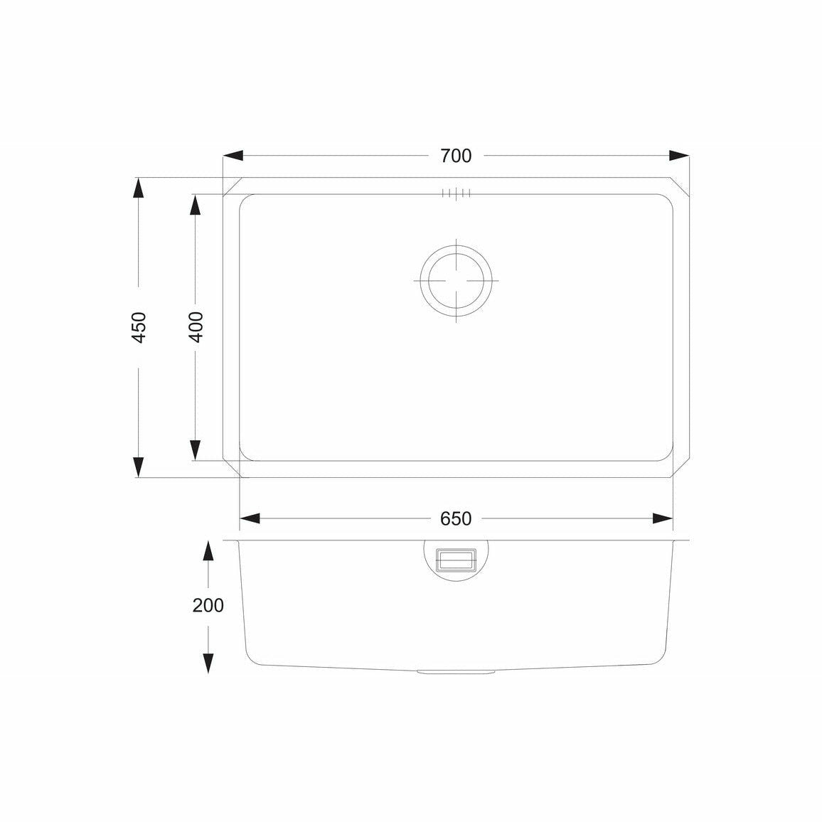 Prima+ XL 1.0B R25 Undermount Sink - Stainless Steel - The Tap Specialist