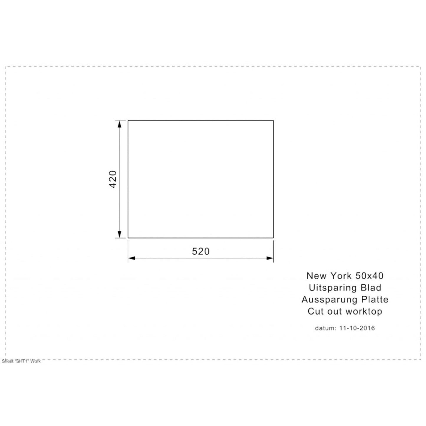 Reginox New York 50x40 Single Bowl Sink - The Tap Specialist