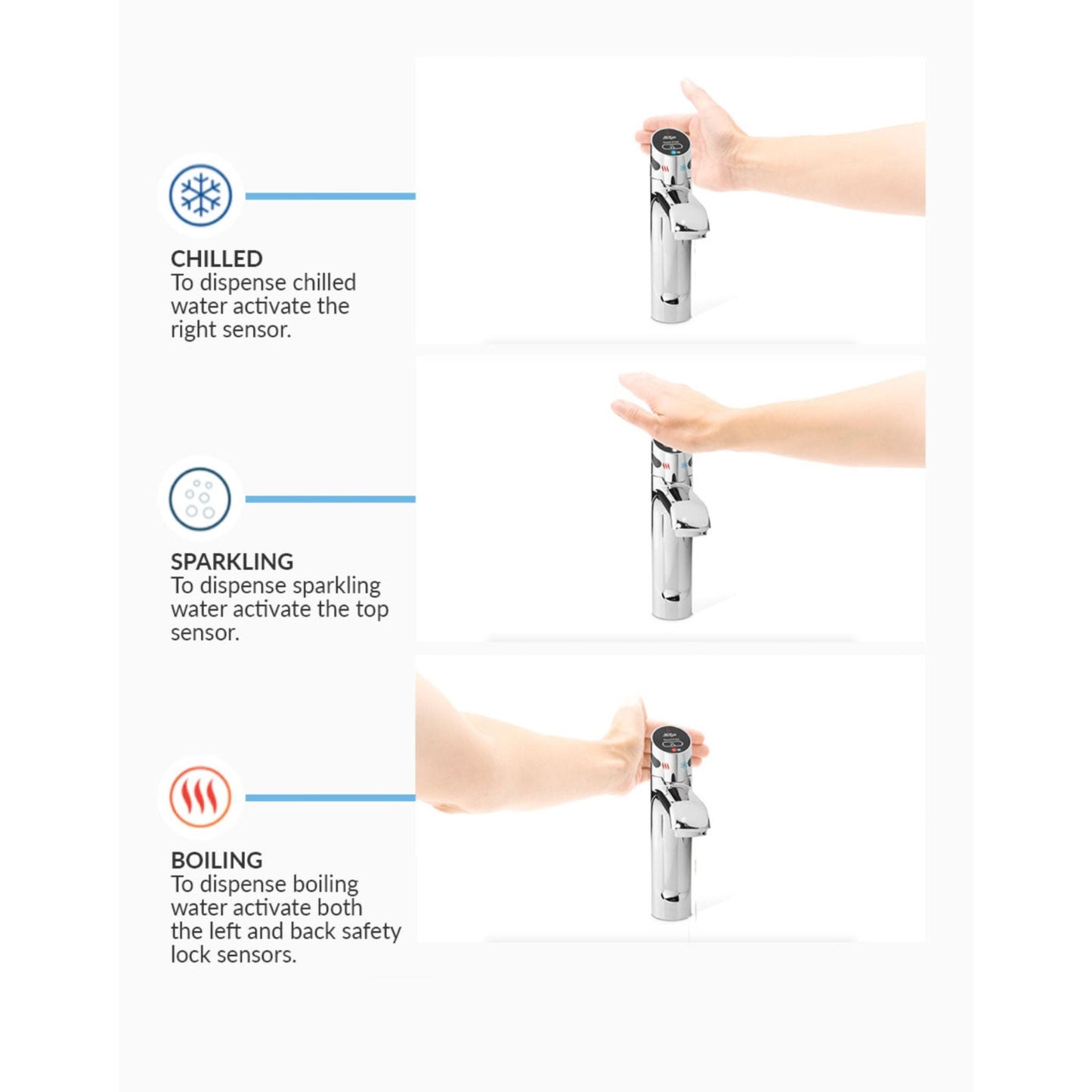 Zip HydroTap G5 Touch Free Wave Boiling Chilled 240/175 - The Tap Specialist