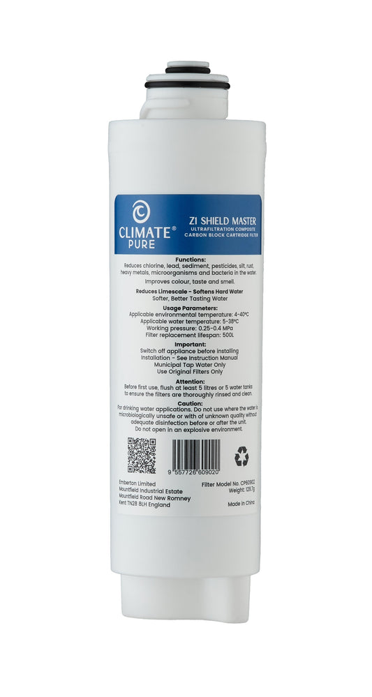 Climate Pure Z1 Shield Master 1L Filter | The Tap Specialist