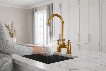 Hanström 3-in-1 Spring Pro Instant Boiling Water Tap – Brushed Brass