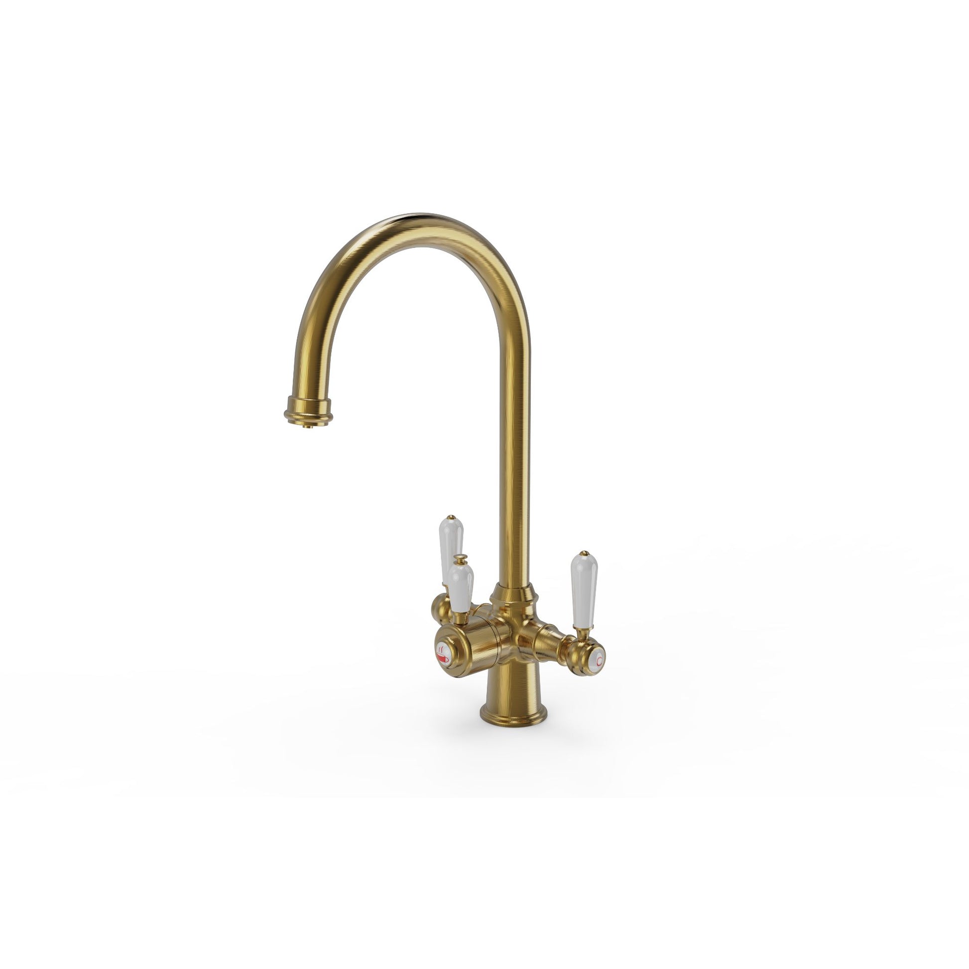 GOLD Ellsi_3_in_1_Instant_Hot_Cruciform_Tap_Chrome_with_white eramic_handles