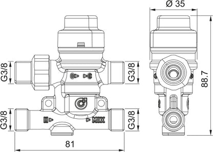 Franke Maris Water Hub Mixing Valve