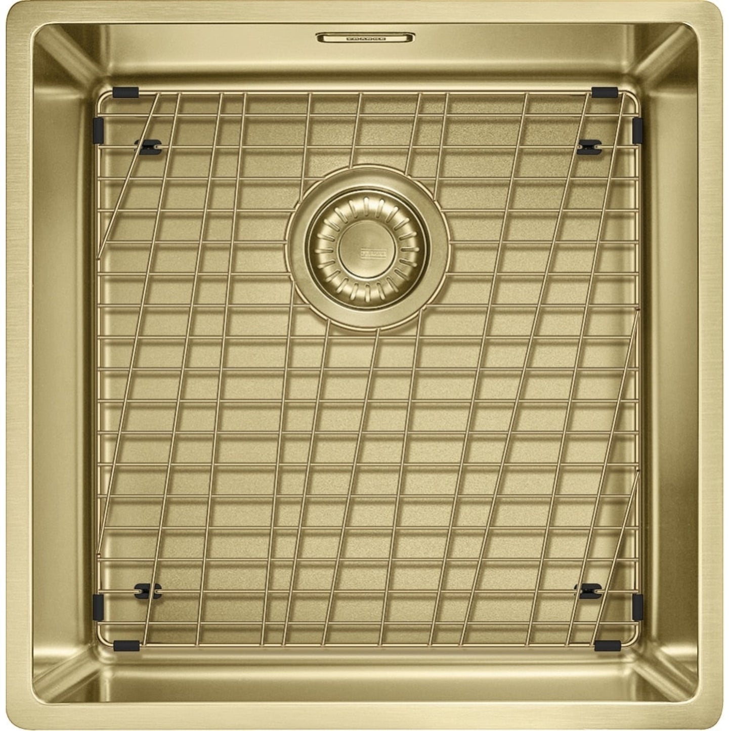 Franke Mythos Masterpiece BXM 210/110-40 Single Bowl Undermount Kitchen Sink in Gold with Bottom Grid