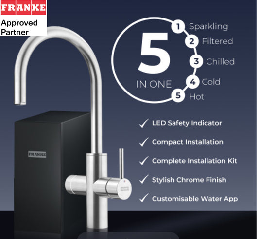 Franke Mythos Water Hub 5-in-1 Electronic Stainless Steel Tap 160.0709.102