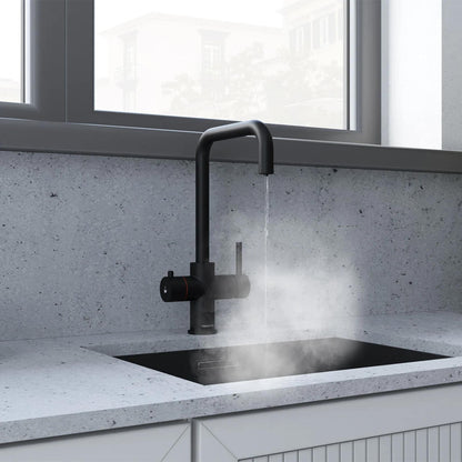 Hanström 3-in-1 Square Instant Boiling Water Tap - Matt Black