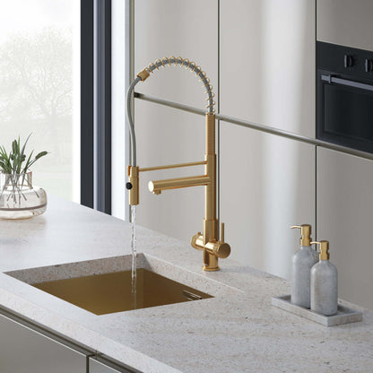 Hanström 3-in-1 Flex Touch Instant Boiling Water Tap - Brushed Gold