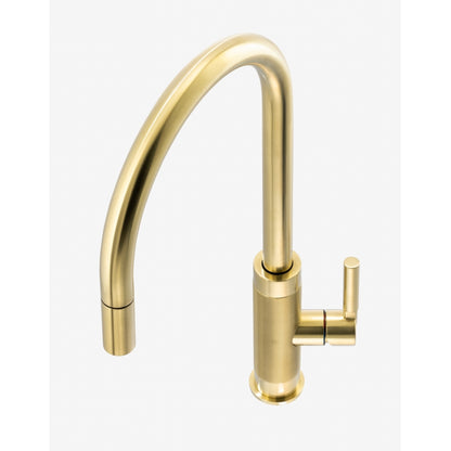 Franke Tessuto Pull-Down Nozzle Tap-Brushed Gold | The Tap Specialist