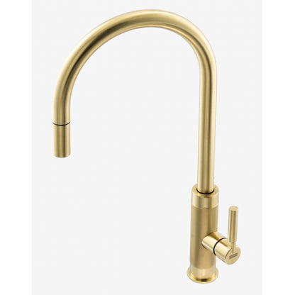 Franke Tessuto Pull-Down Nozzle Tap-Brushed Gold | The Tap Specialist