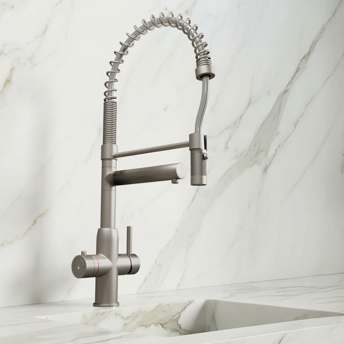 Hanström 3-in-1 Spring Pro Instant Boiling Water Tap – Brushed Nickel