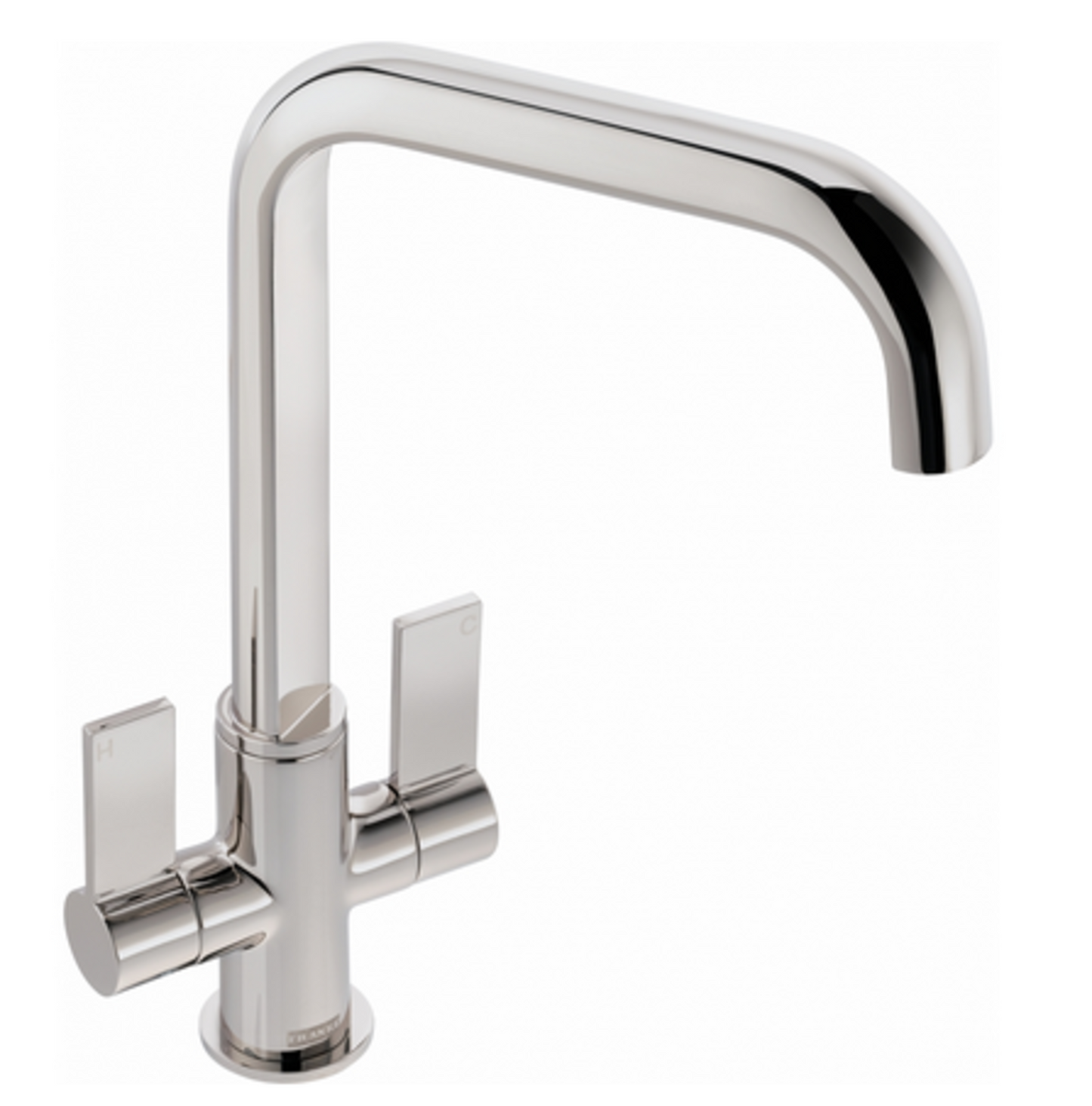 Franke Orlando Twin Lever U-Spout Polished Nickel Kitchen Tap