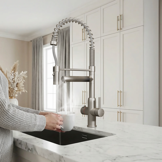 Hanström 3-in-1 Spring Pro Instant Boiling Water Tap – Brushed Nickel