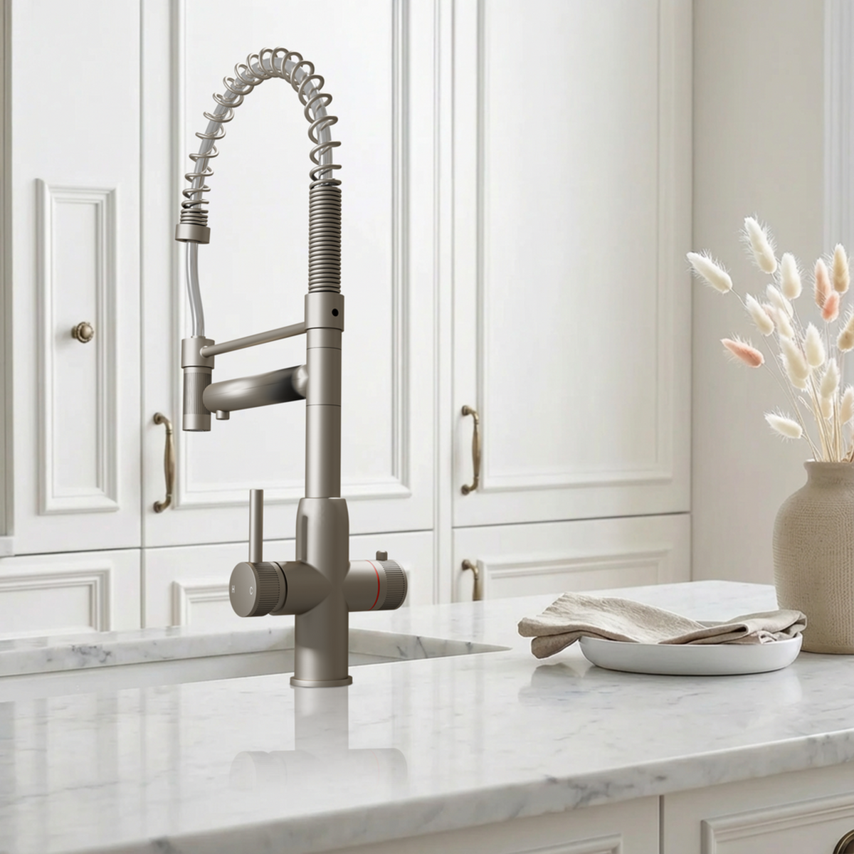 Hanström 3-in-1 Spring Pro Instant Boiling Water Tap – Brushed Nickel
