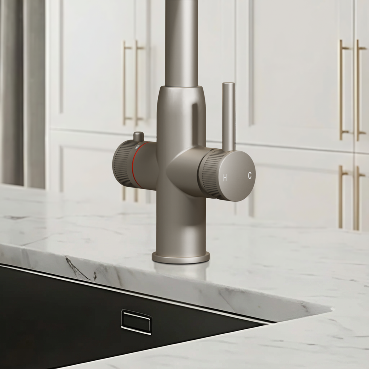Hanström 3-in-1 Spring Pro Instant Boiling Water Tap – Brushed Nickel