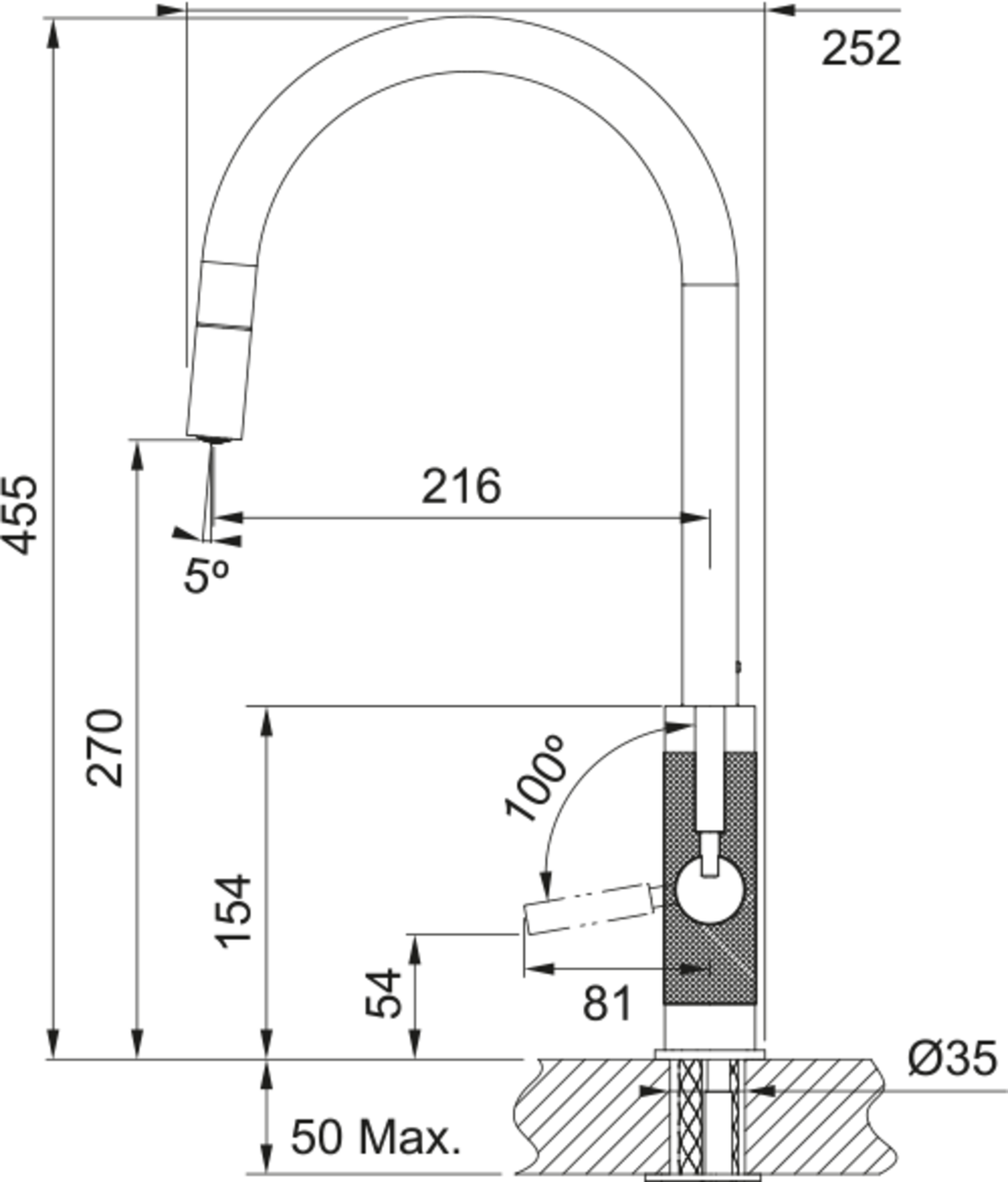 Franke Tessuto Pull-Down Nozzle Tap-Polished Nickel | The Tap Specialist